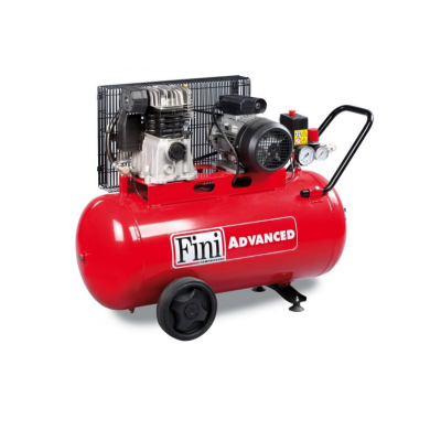 Compressor de ar portátil vermelho Fini Advanced com rodas e manómetro