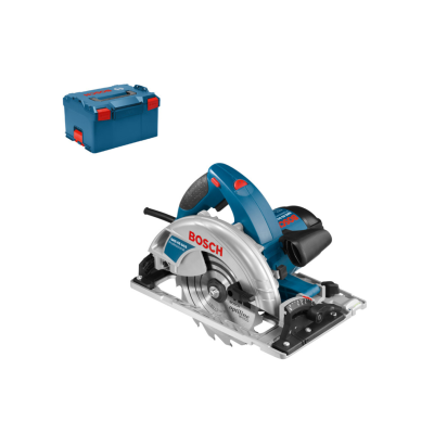 Serra circular Bosch azul com estojo de transporte azul