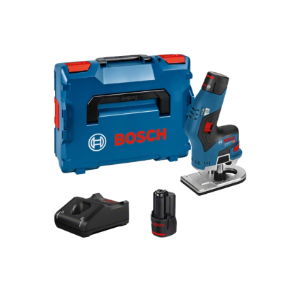 Conjunto de lixadeira Bosch com bateria, carregador e mala azul