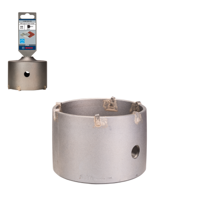 Serra copo Bosch metálica prateada com embalagem e etiqueta