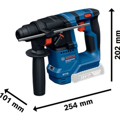 Martelo perfurador a bateria BOSCH Professional GSB 18V-21 azul e preto com punho ergonómico