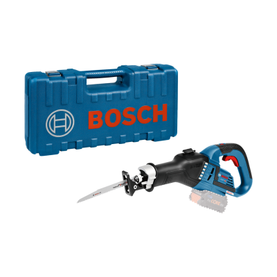 Máquina de serrar e estojo Bosch azul