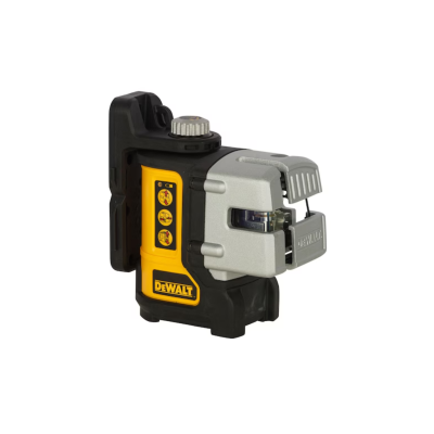 Nível laser DEWALT amarelo, preto e cinzento com visor