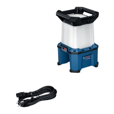 Lanterna portátil de campanha Bosch azul com cabo elétrico