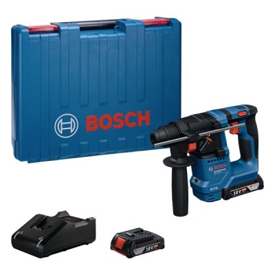 Conjunto de ferramentas BOSCH com mala, furadeira, bateria e carregador