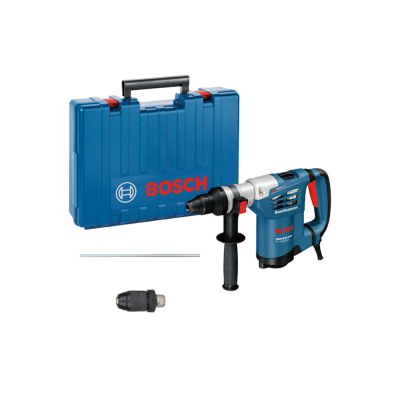 Martelo perfurador elétrico Bosch com mala azul e acessórios