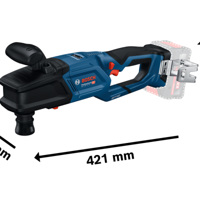 Ferramenta eléctrica azul e preta Bosch Professional com pega e apoio frontal