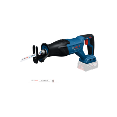 Arredondadora de metal Bosch Pro azul e preta com lâminas.