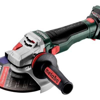 Esmerilhadora Metabo a bateria com disco abrasivo e pega lateral