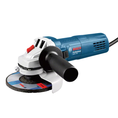 Esmeril angular Bosch Professional azul e branco com disco abrasivo