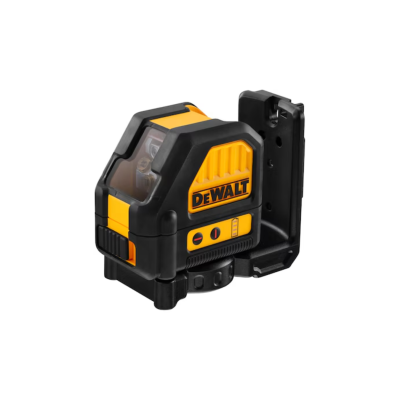 Laser de nivelamento DEWALT preto e amarelo com suporte