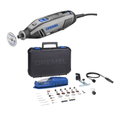 Conjunto de ferramentas Dremel com estojo e acessórios variados