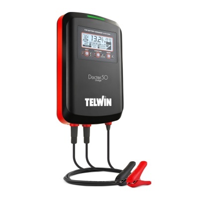 Carregador de baterias TELWIN Dexter 50 Charge preto e vermelho com visor digital