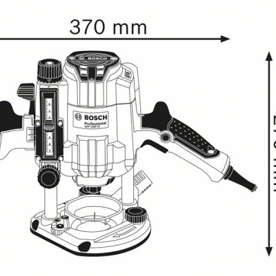 Tupia Bosch Professional branca e preta com medidas 370 mm x 270 mm