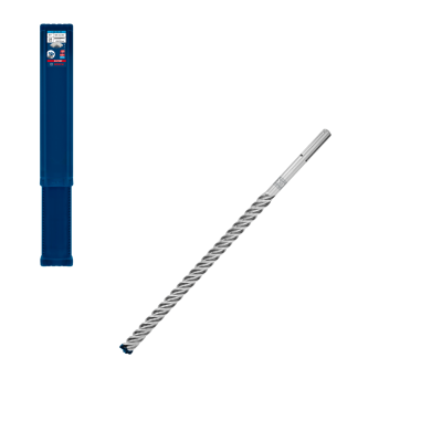 Broca de perfuração prateada com estojo azul Bosch