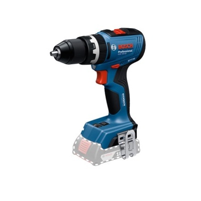 Furadeira Bosch azul e preta com detalhes vermelhos