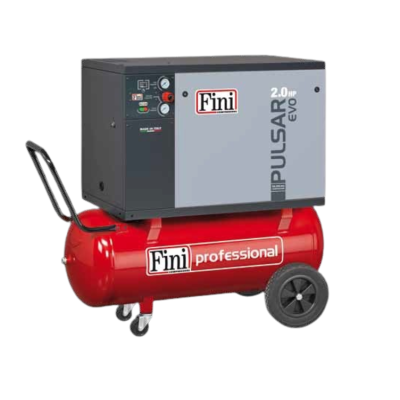 Compressor de ar Fini Professional Pulsar Evo 2.0 HP vermelho e cinzento com rodas