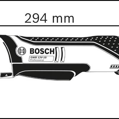 Ferramenta elétrica Bosch preta com 294 mm de comprimento e 110 mm de altura