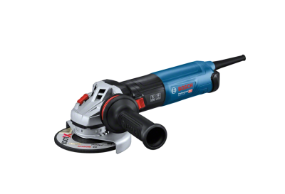 Esmerilhadora angular Bosch azul e preta com disco e punho lateral