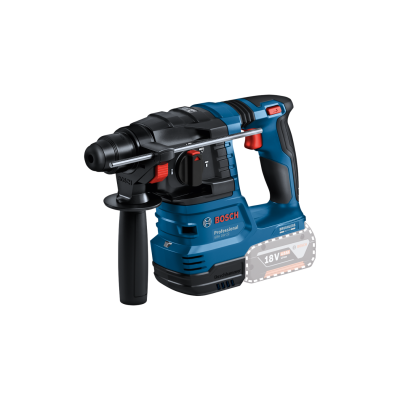 Martelo perfurador a bateria BOSCH Professional azul e preto com punho adicional