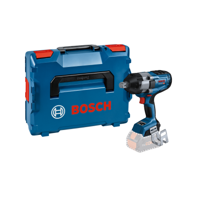 Berbequim elétrico e mala azul BOSCH com detalhes vermelhos e pretos