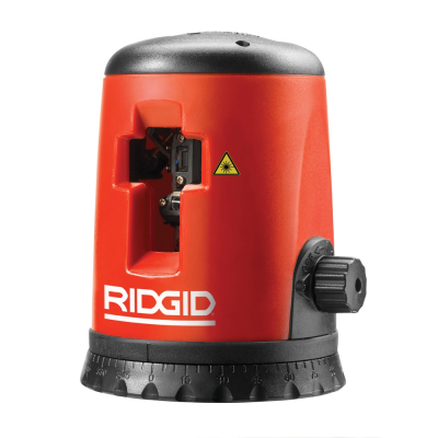 Nível laser RIDGID vermelho e preto com botão lateral