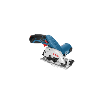 Serra circular portátil Bosch azul, branco e preto