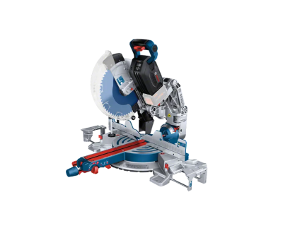 Serra de esquadria Bosch Professional com lâmina circular azul e base cinzenta