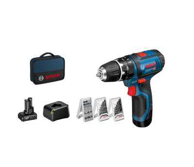 Conjunto Bosch berbequim com acessórios e bolsa