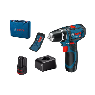 Conjunto de ferramenta Bosch Professional com parafusadora, bateria, carregador, suporte e estojo