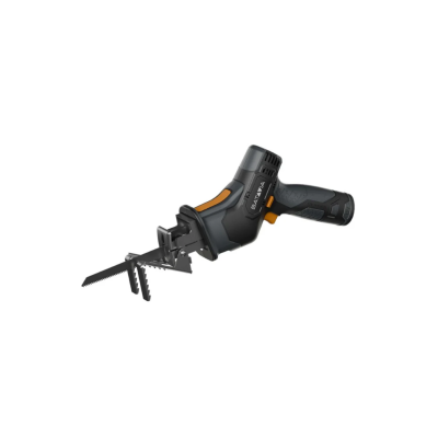 Serrote elétrico portátil BATAVIA preto e laranja com lâmina dentada