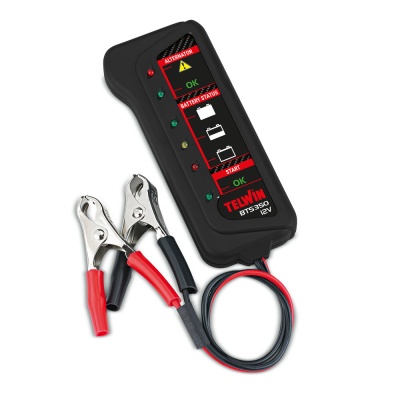 Testador de bateria TELWIN BTS 350 12V com cabo e pinças isolamento vermelho e preto
