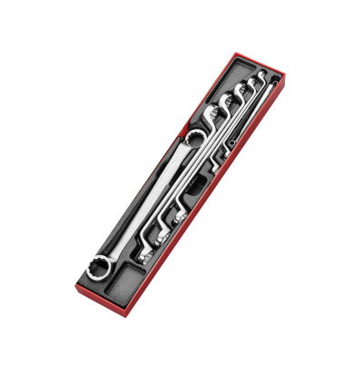 Conjunto de chaves de fendas em caixa vermelha com interior preto