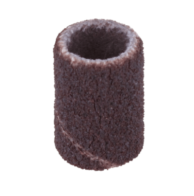 Lixa cilíndrica abrasiva castanha com textura rugosa