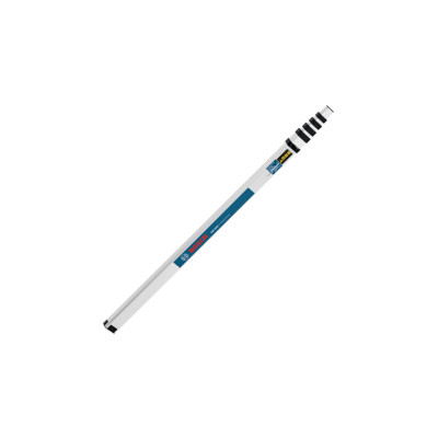 Telescópio extensível branco com detalhes pretos