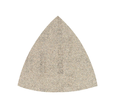 Tapete triangular cinza claro com textura de malha