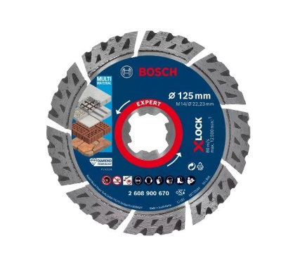 Disco de corte Bosch Expert 125 mm azul com segmentos diamantados