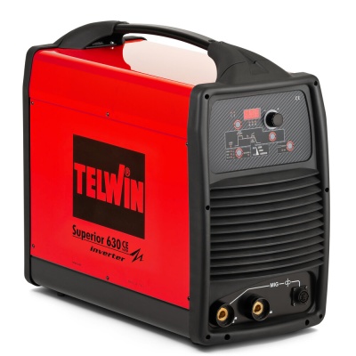 Máquina de soldar Telwin Superior 630 CE inverter vermelha e preta