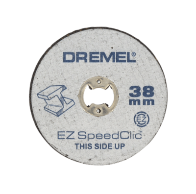 Disco de corte DREMEL EZ SpeedClic 38 mm cinzento com texto azul