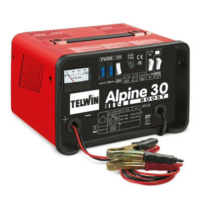 Carregador de baterias TELWIN Alpine 30 BOOST com cabo e garras