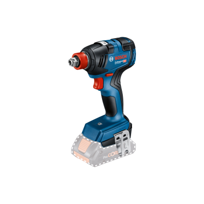 Mini chave de impacto Bosch azul e preta com detalhes vermelhos