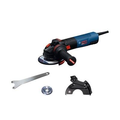 Esmerilhadora angular BOSCH azul e preta com acessórios