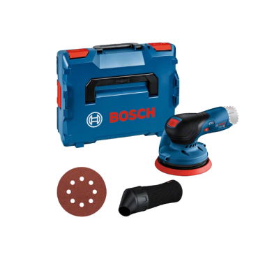 Kit ferramenta Bosch com lixadora, disco de lixa e estojo azul