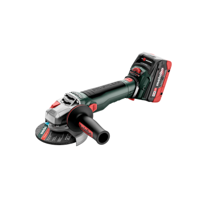 Esmerilhadora Metabo a bateria com acessórios e roda de corte