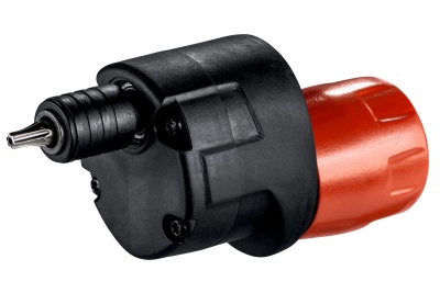 Conector preto e vermelho com ponta metálica