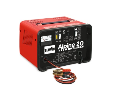 Carregador de baterias e arranque de motores Telwin Alpine 20 Boost com fios e garras