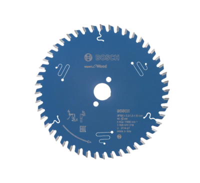 Disco circular azul para serra Bosch com dentes metálicos