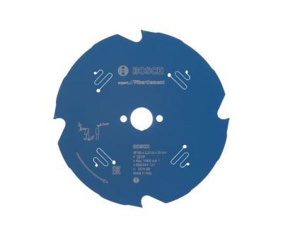 Disco de serra circular azul BOSCH com texto branco