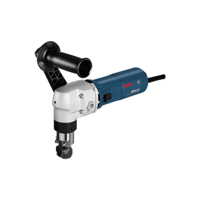 Aparafusadora angular elétrica Bosch azul e prata com punho lateral