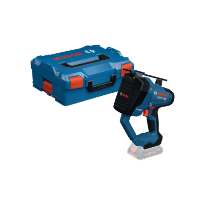 Caixa de ferramentas azul Bosch e pistola de cola azul Bosch